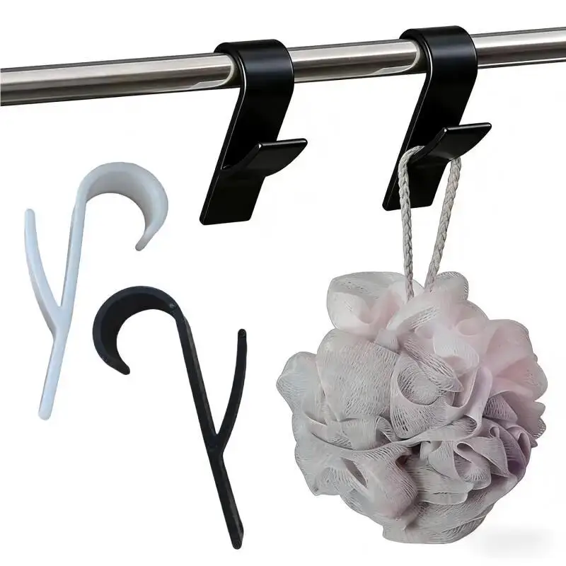 10–50 Stück Küchen- und Badezimmer-Aufhängeclips, Aufbewahrungsregale, weiße Aufhänger, Heizkörper-Handtuchhalter, Kleider- und Schalhalter, Haken – Detail 5