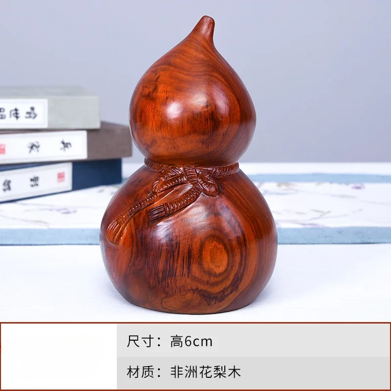 

High end Chinese style wood carving gourd ornaments, solid carving, home furnishing, living room, and mahogany handicrafts