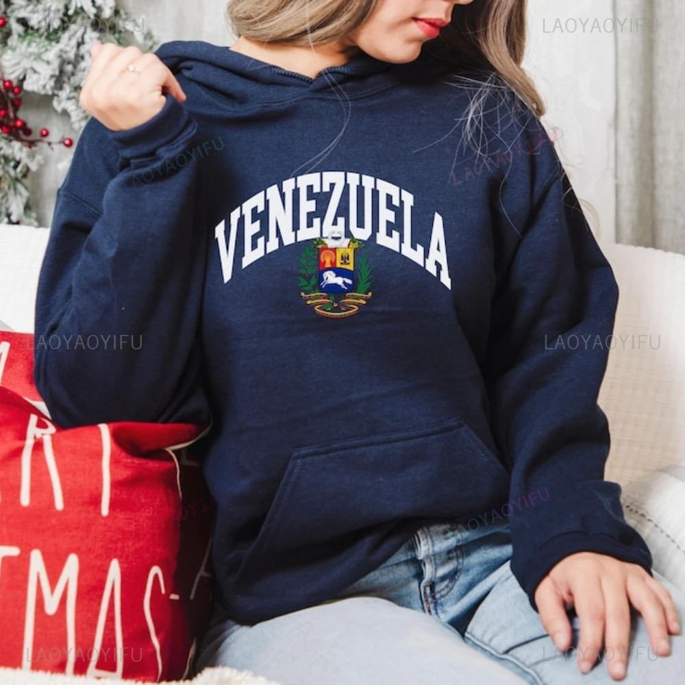 เสื้อสเวตเชิ้ตสไตล์วินเทจลายกราฟิกของขวัญจากเวเนซุเอลา สำหรับผู้หญิงและผู้ชาย สไตล์ลำลอง อุ่นสบาย แขนยาว ดีไซน์สร้างสรรค์