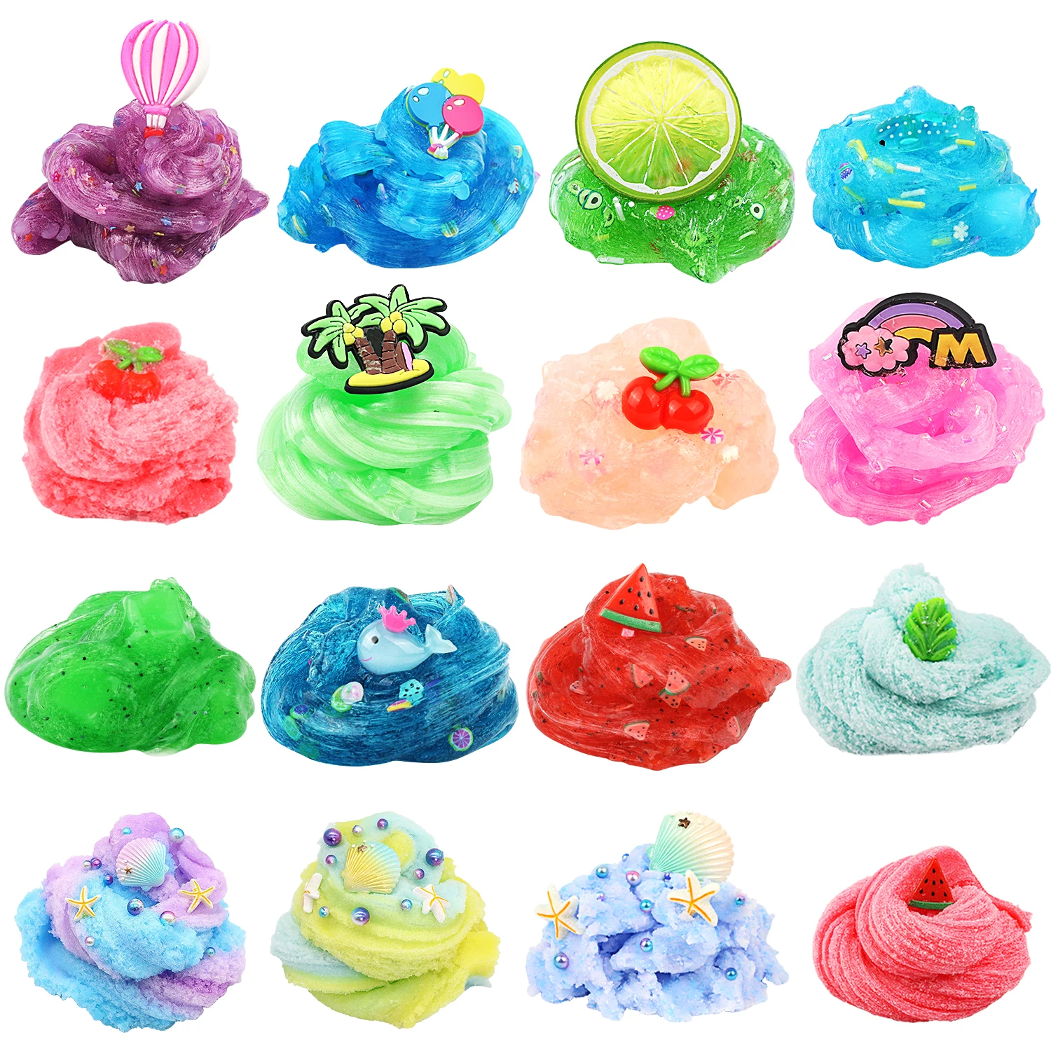 Surprise blind box style random slime crystal mud, silk mud and other toys, handmade DIY decompression toys,a total of 30 styles