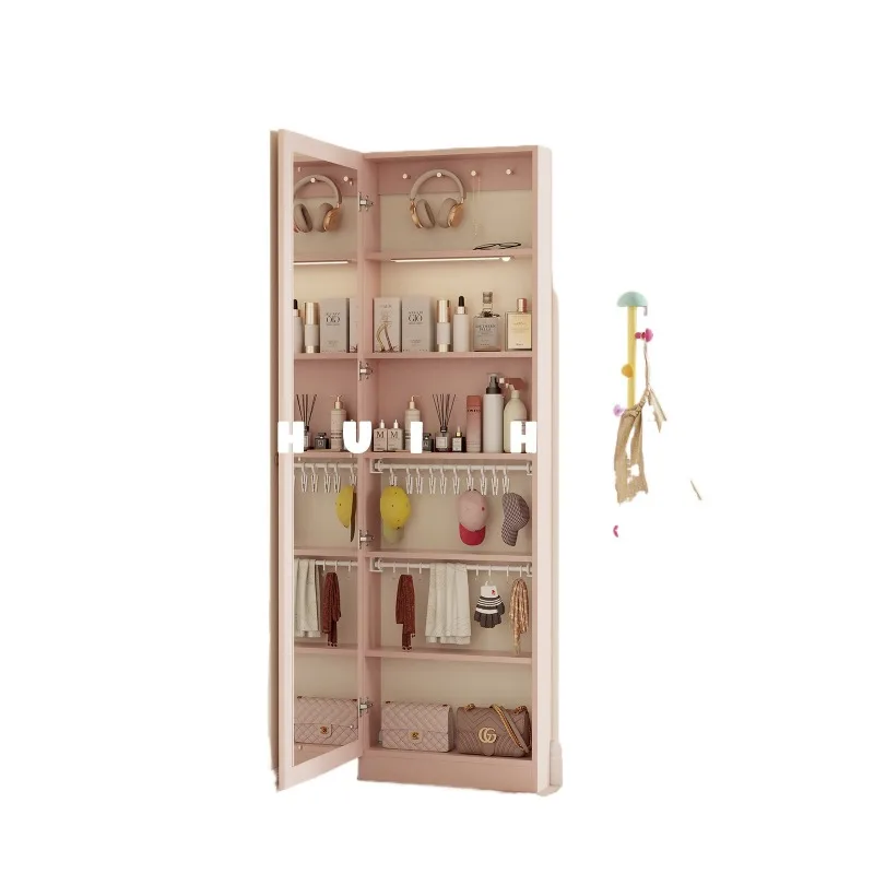 

Jewelry cabinet pink full body mirror dressing floor to ceiling standing side