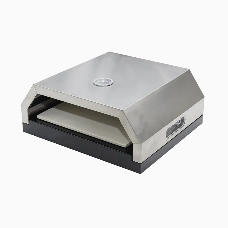 American Pizza Grill Portable Pizza Grill with Thermometer Stainless Steel Household Pizza Grill