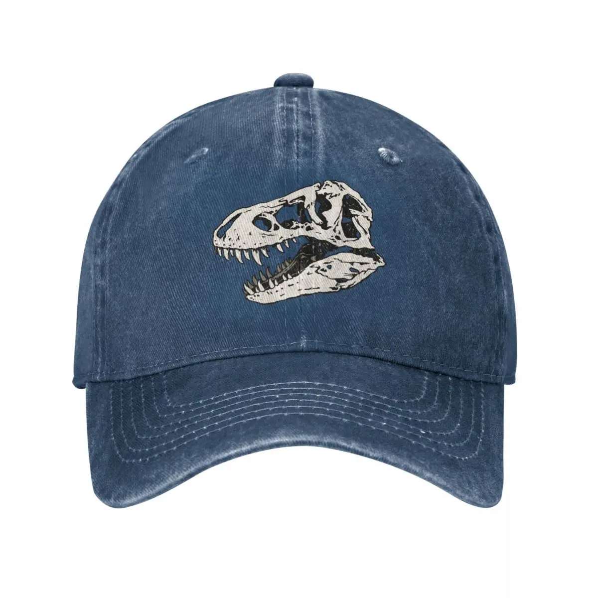 Geo-rex Vortex | Aquamarine | Dinosaur Skull Fossil Art Cap Cowboy Hat baseball man caps women women winter hat Men's