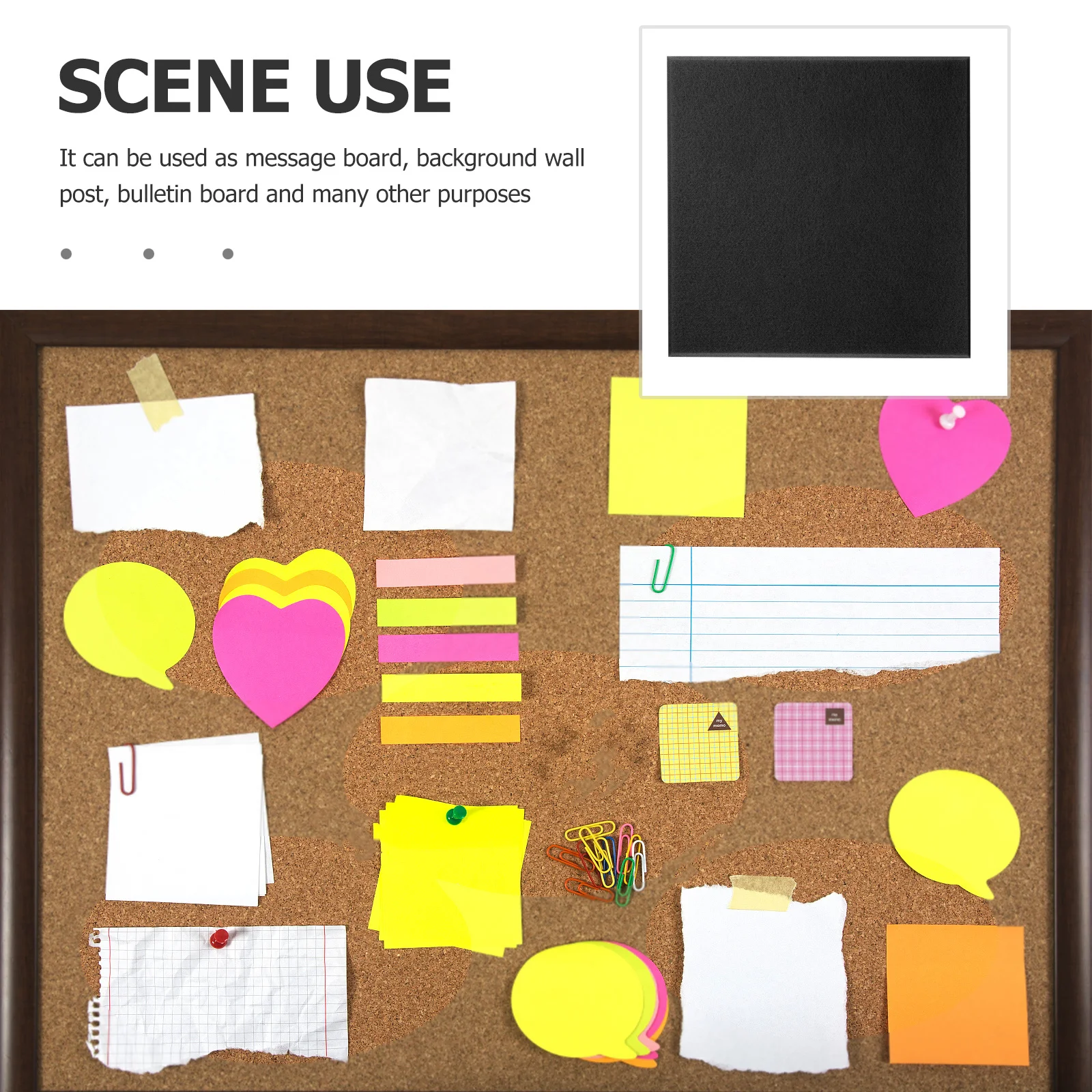 4 pçs placa de feltro macio quadrado telhas de memorando auto adesivo boletim adesivo placa de parede para o quarto escritório sala de aula telhas de parede de feltro