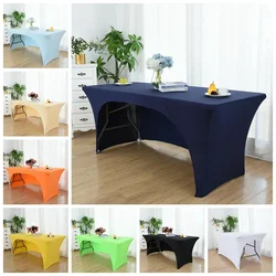 Wedding Spandex Table Cover Cloth Rectangular One Side Open Guest Party Nice Design Luxury Durable Use