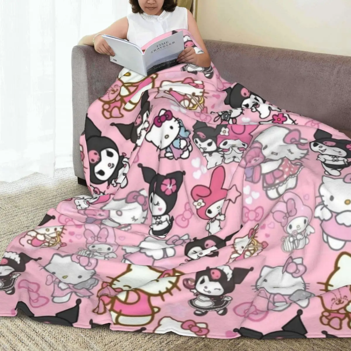 My Melody Blanket Travel Office Flannel Throw Blanket For Couch Chair Super Warm Custom DIY Quality Bedspread Birthday Present