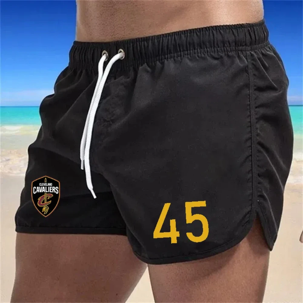 Pantalones cortos de verano para hombre, bañadores de secado rápido, traje de baño transpirable con cordón y bolsillos, pantalones deportivos para surfear en la playa