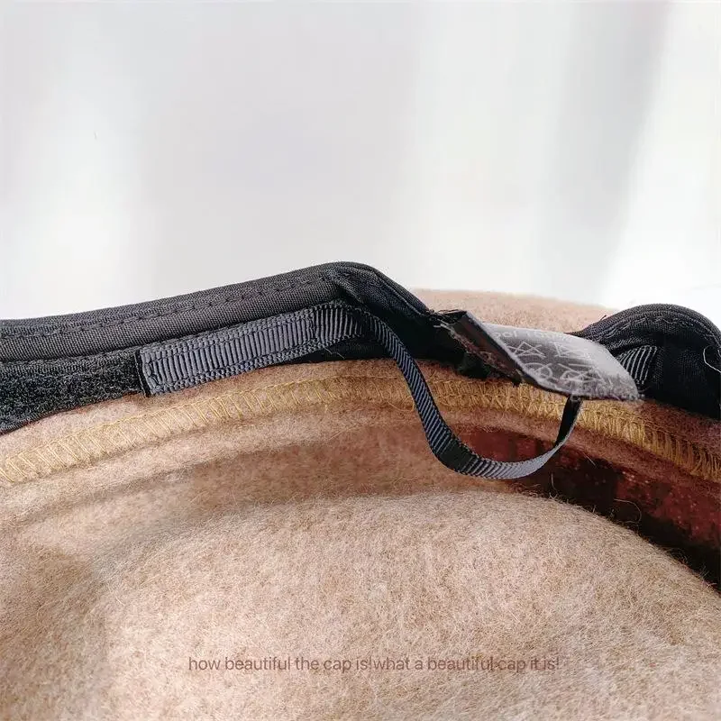 المرأة الفرنسية الفن الرجعية الصوف ورأى الخريف الصلبة الألوان الدافئة قبعة شتوية قبعة قبعة البيريه للإناث #5