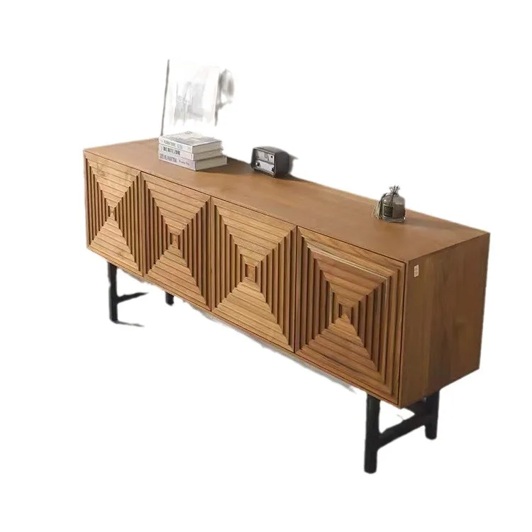 

Nordic modern simple living room, entrance cabinet, TV cabinet, ash wood, wabi, sandy wind, carved dining side cabinet, househol