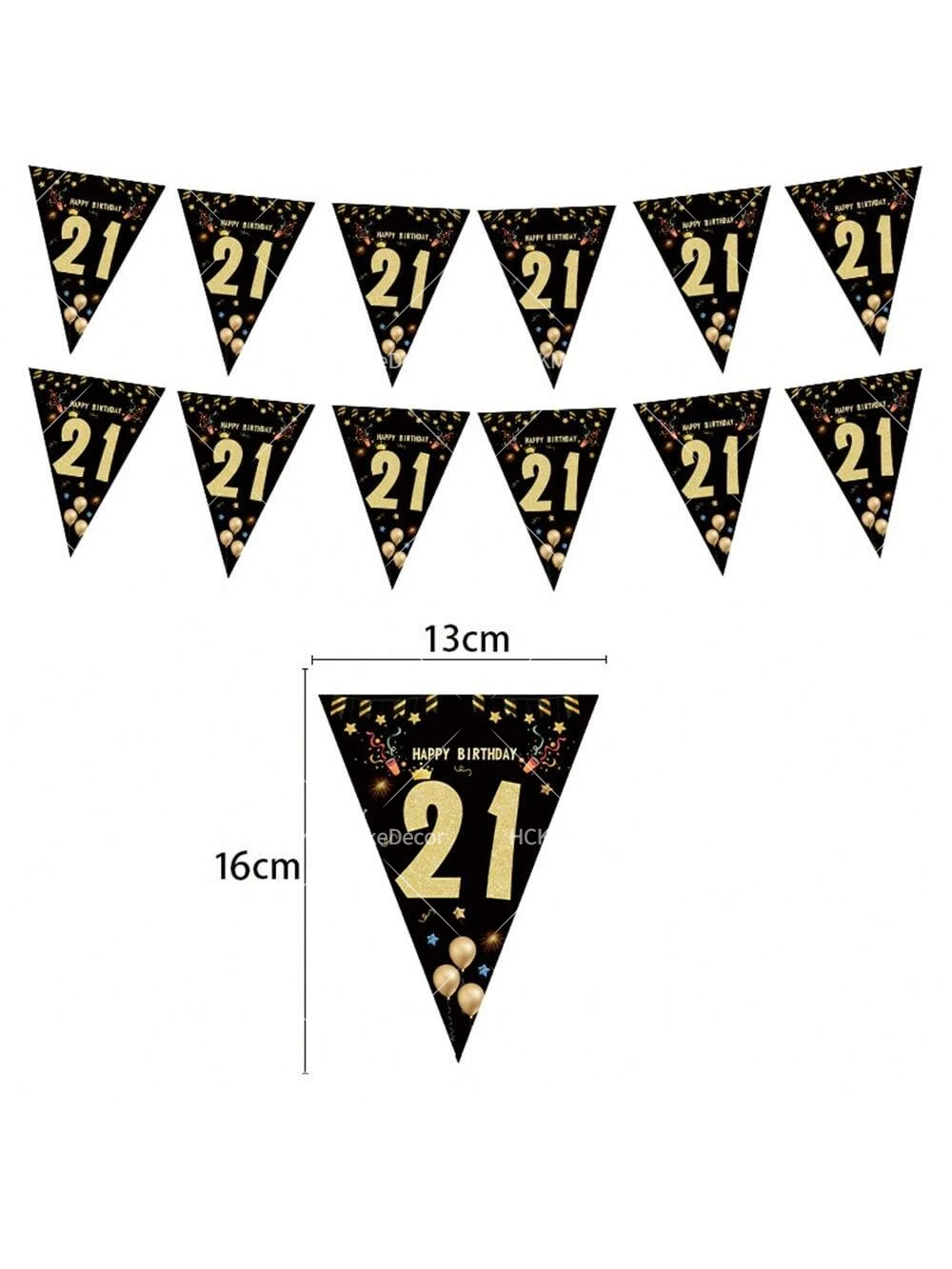 1 Set Happy Birthday Wimpelkette 30./40./50./60./70./80. Geburtstag Partydekoration Dreieckige Flaggen-Girlande für Meilenstein-Geburtstagsfeier – Detail 7
