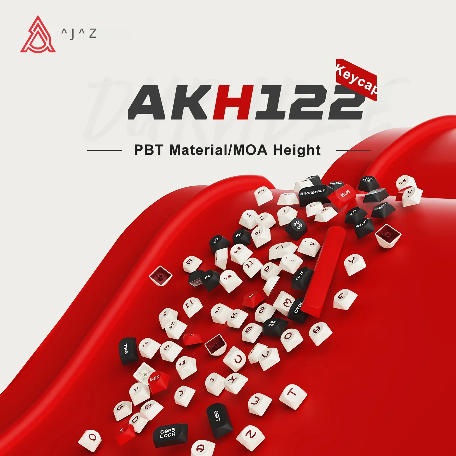 AJAZZ AKH122 122 Keys MOA Profile Keycap PBT Two-color Injection Molded Keycaps for Mechanical Gaming Keyboard