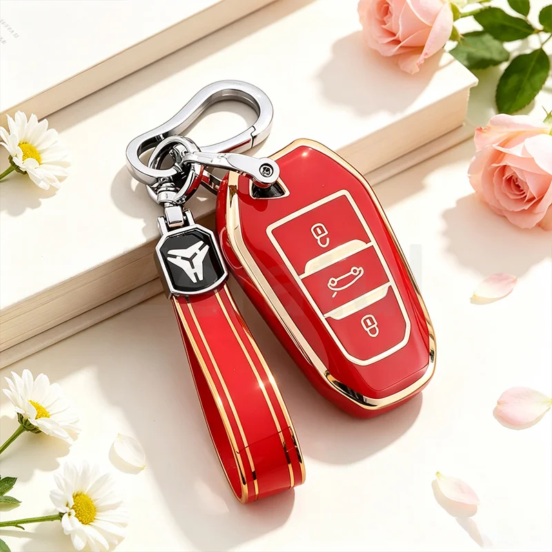 Auto Keyless For Citroen C4 C5 X7  Peugeot 308 408 508 2008 3008 4008 5008 TPU Car Remote Key Case Cover Shell Fob Holder
