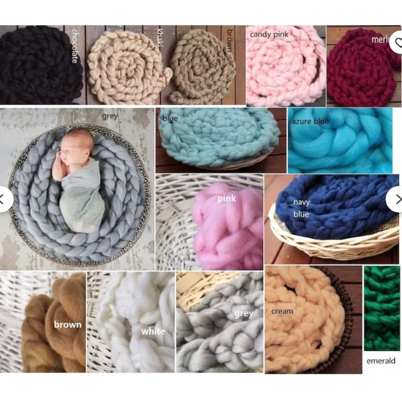 جديلة صوف ميرينو مكتنزة 18 ميكرون، سلة جديلة 3 أمتار حشو دعائم تصوير لحديثي الولادة نيوي بونز فورتو سينجي إنجاز صور نيوج بورنينفوتوغرافي #6