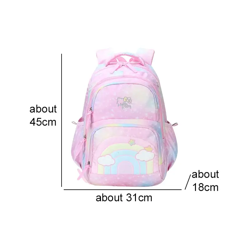 Sanrioed Hello Kitty Anime Cute Large Capacity Children Backpack Schoolbags Student Cartoon Shoulder Bag Travel Gift for Friend