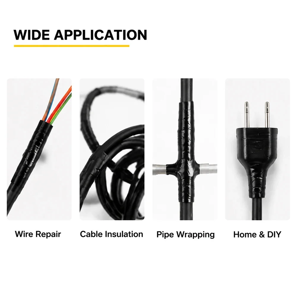 25/35m Weather Resistant Lead-Free Black PVC Tape Flame Retardant Insulating Tape For Household Appliance Electronic Wire Repair