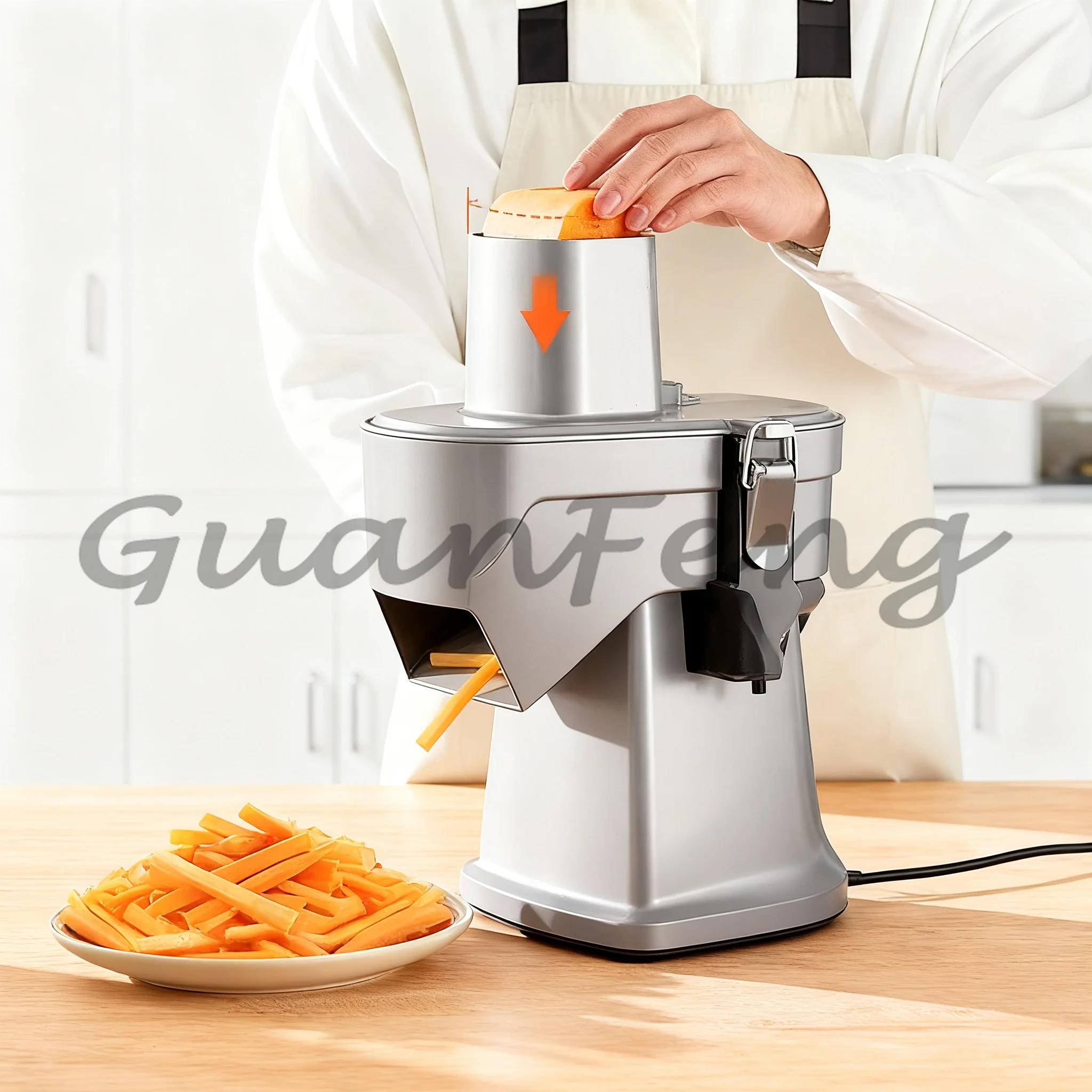 Multifunctional 4-in-1 Electric Food Chopper, Kitchen Vegetable Slicer Cutting Machine for Home Cooking