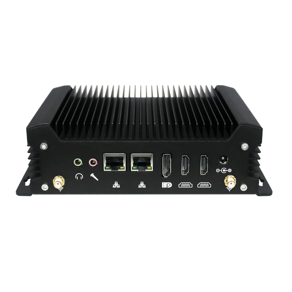 U5 135H 7 155H Three Displays Fanless Mini PC 2xHD 1xDP 2xLAN 2xCOM Industrial Lot Desktop Computer SIM DDR5 HTPC