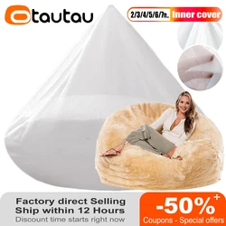 OTAUTAU 2/3/4/5/6/7ft Pouf Insert Inner Liner Cover without Filler Bean Bag EPS Foam Giant Sac Laundry Wash Bags Mesh DD001