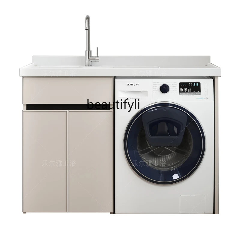 plus-Sized Basin Pool Alumimum Washing Machine Cabinet Balcony Combination Partner Washing Machine Sink Pool Wash Wardrobe