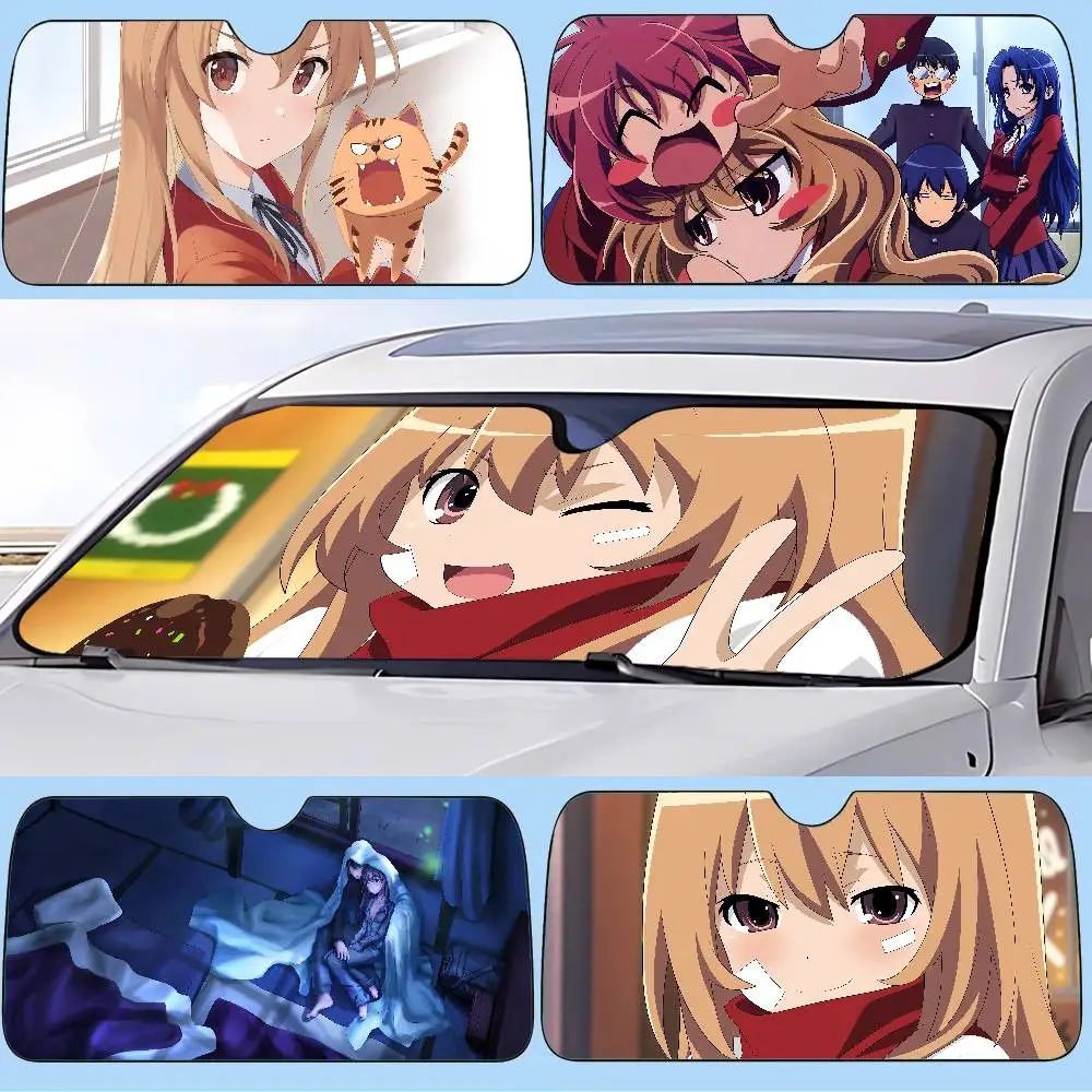 T-Toradora Taiga A-aisak Car SunShade Windshield Funny Sun Shade Foldable UV Ray Sun Visor Protector Sunshade For Front Window