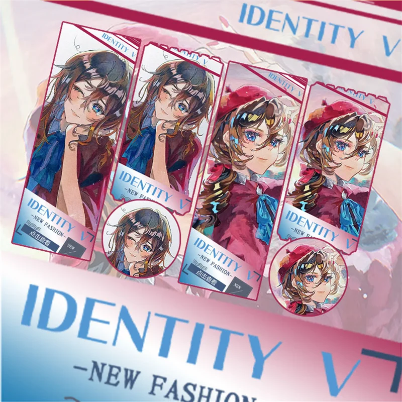 Anime Identity Ⅴ Edgar Valden Painter Cosplay Counterfoil Game Colleagues Cross Badge Laser Ticket Ambitus Gift