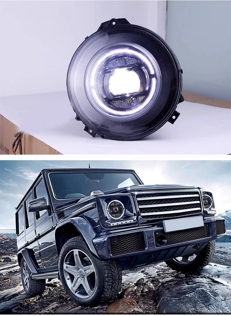 

Suitable For 07-17 Mercedes-Benz G-Class W463 Headlight Assembly, A Pair Of G350 G500 Modified 19 LED Welcome Headlights