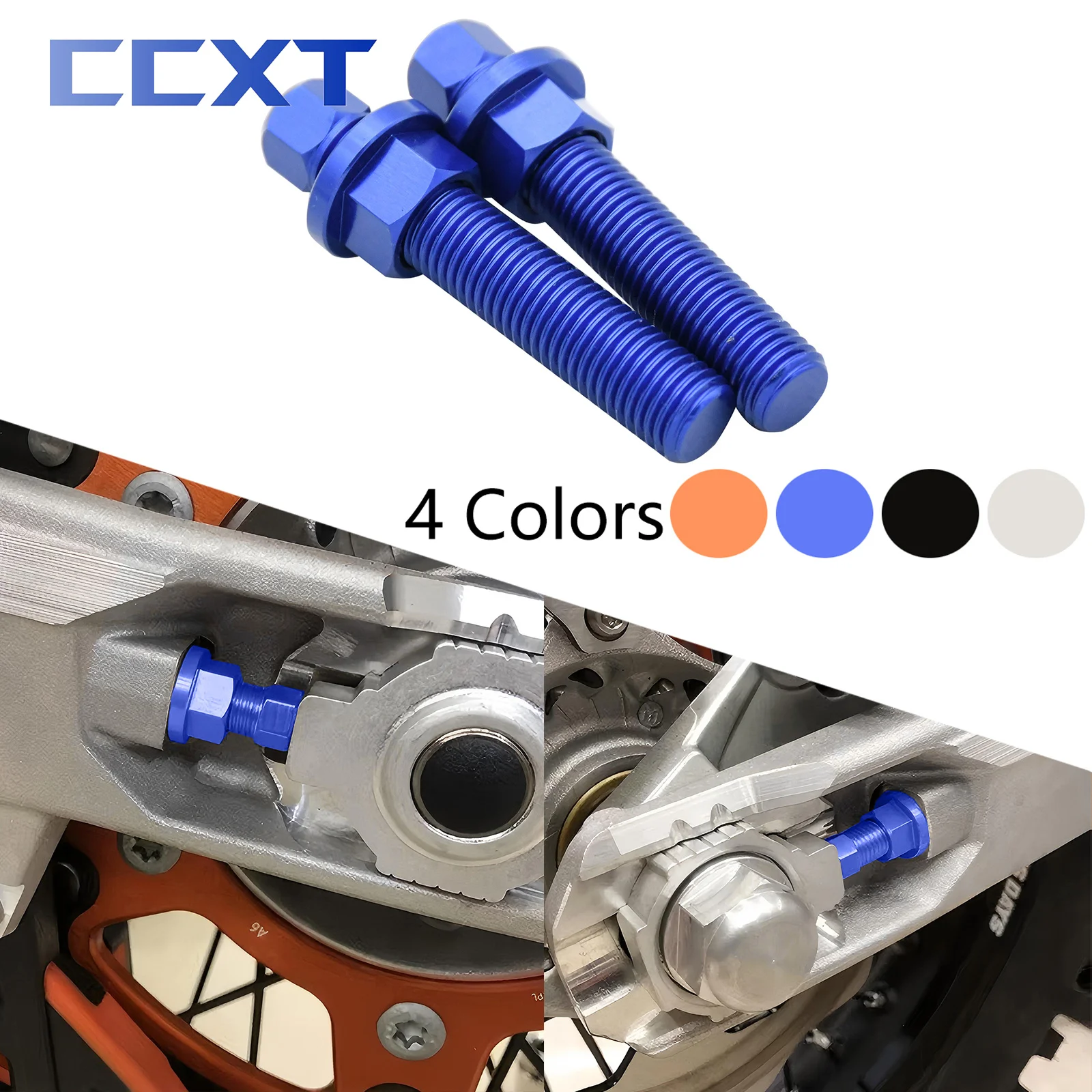 M10 CNC Rear Axle Blocks Chain Adjuster Bolt For GasGas EC EX MC 125-300 EXF ECF MCF 250-450 For KTM EXC EXCF SX SXF XC XCF TPi