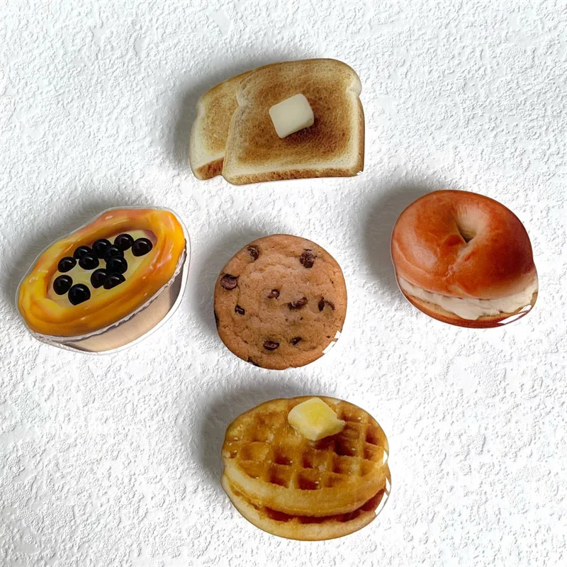 

Корейский милый мультяшный тост Bago Griptok, кронштейн для iPhone 16, Samsung S25, универсальные аксессуары для телефонов, держатель для телефона, ручка Tok, подставка