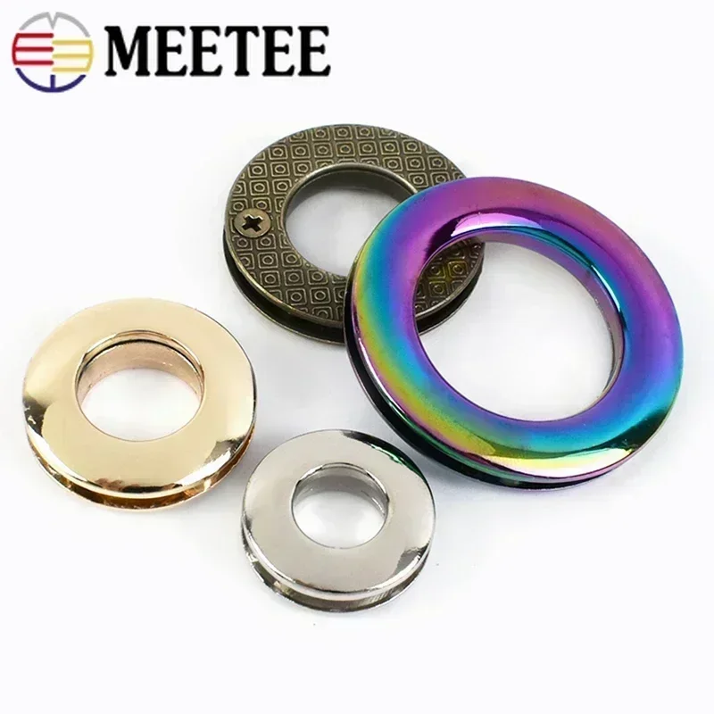 Meetee 4/10 Pz 10-25mm Borsa in metallo di alta qualità Fibbie Occhiello Vite Occhiello Pressofusione O Ring Occhielli Accessori per cucire fai da te