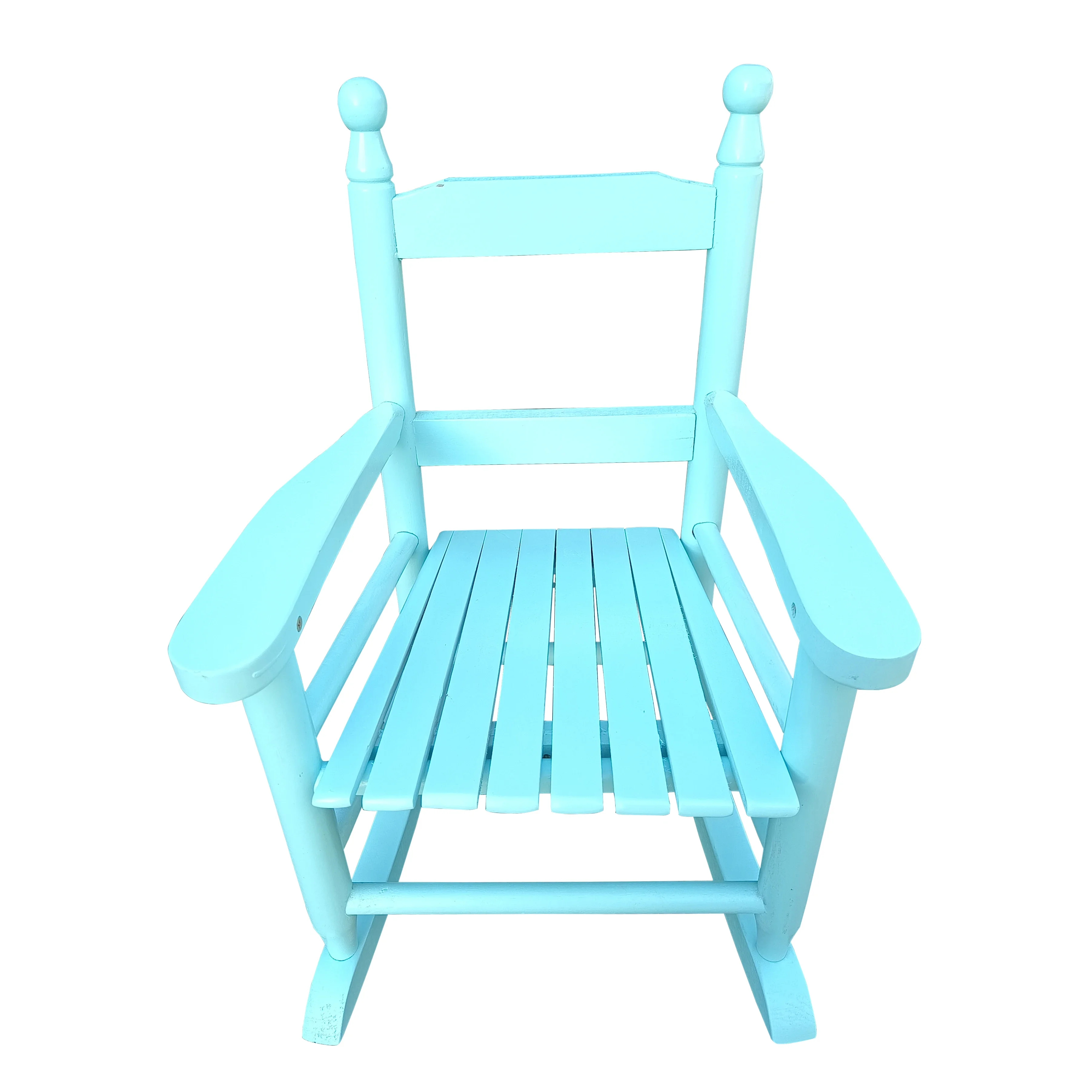 Chaise à bascule bleu clair pour enfants, intérieur ou extérieur, adaptée aux enfants, durable