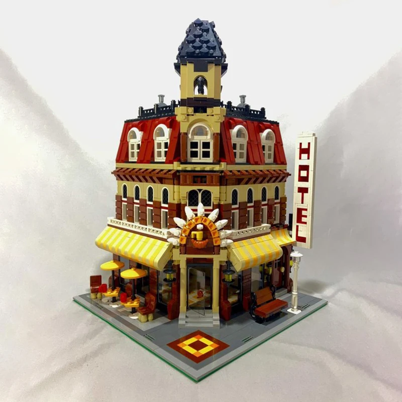 منتج جديد رائع MOC بنة نموذج ركن الشارع مقهى التكنولوجيا وحدات لعبة أطفال هدية مجموعة تجميع ذاتية الصنع