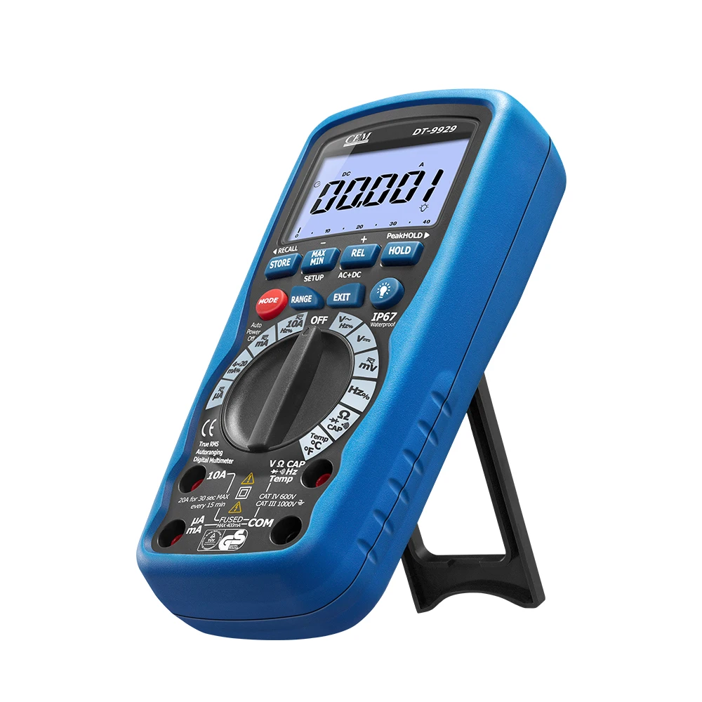 CEM DT-9929 40000 count AC DC Measurement IP67 4-20mA Data logger True RMS Digital Multimeter