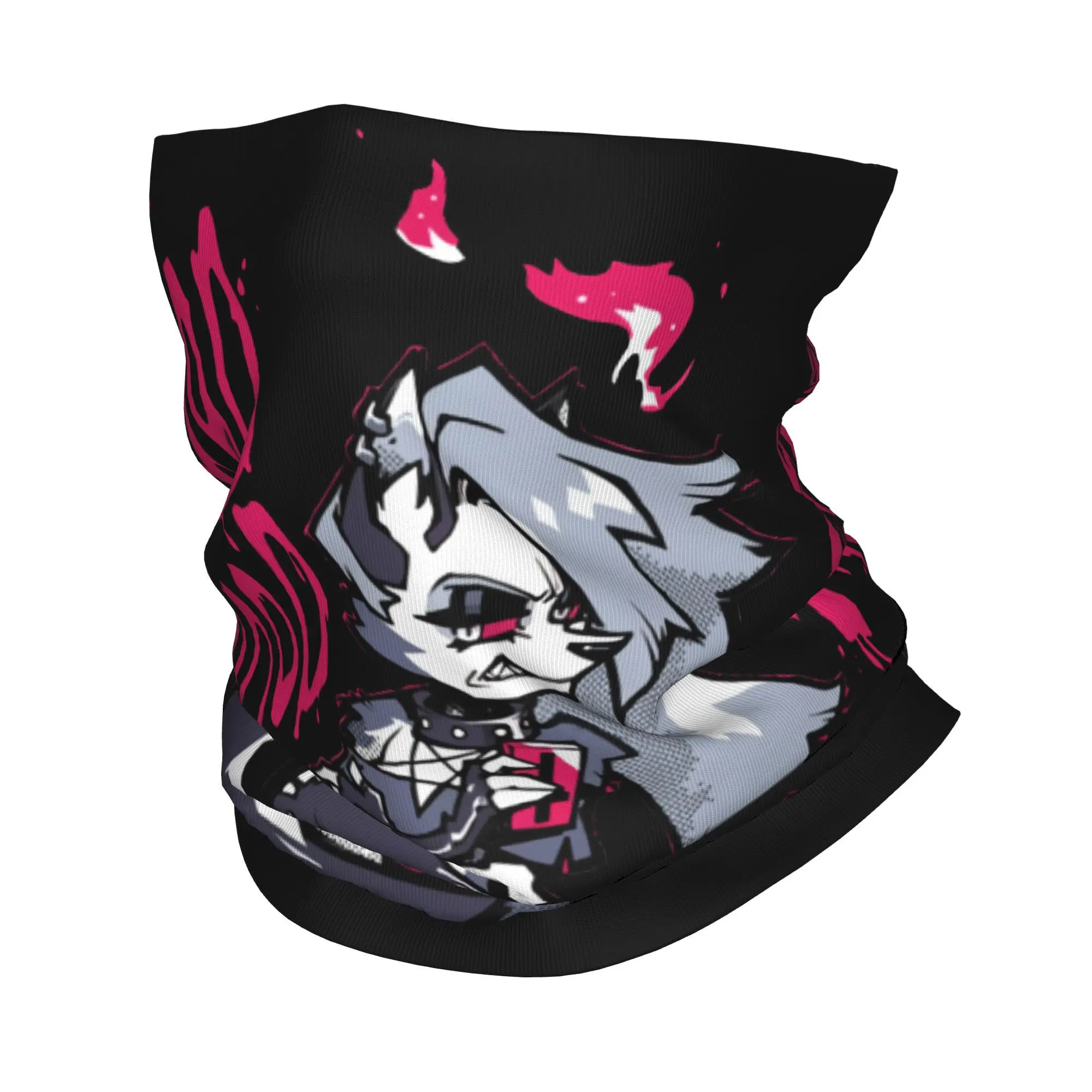 

Loona Bad Mood Bandana Neck Cover Printed Helluva Boss Anime Face Scarf Multifunctional Headband Cycling Unisex Adult Winter