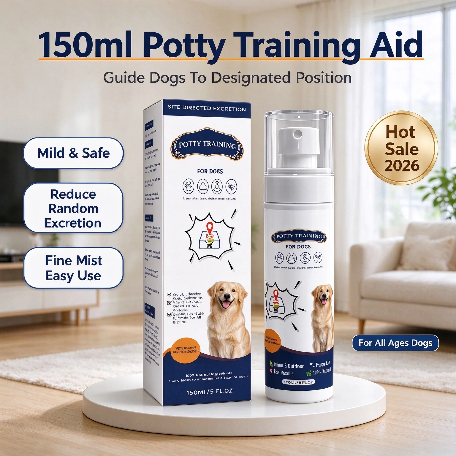 Dog Potty Training Spray Guides Dog Designated Position Defecate Stop Random Excretory Behavior Mild Puppy Toilet Training Aid