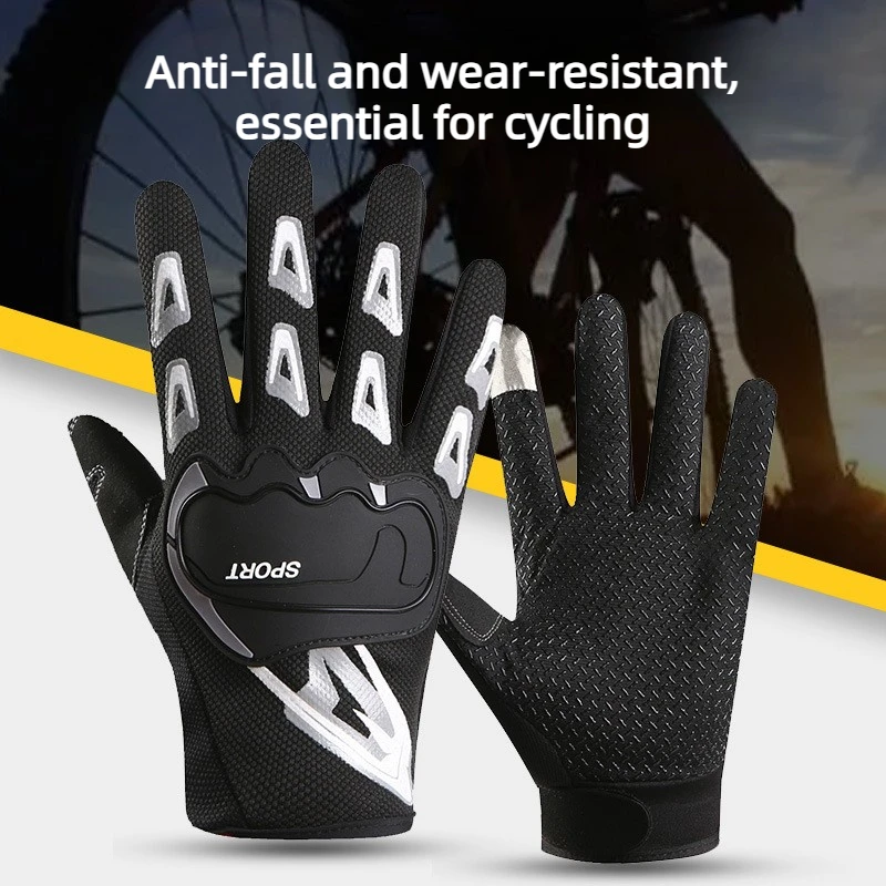 

Outdoor sports cycling gloves touch screen non-slip mountain climbing full finger fishing long finger fitness bicycle gloves