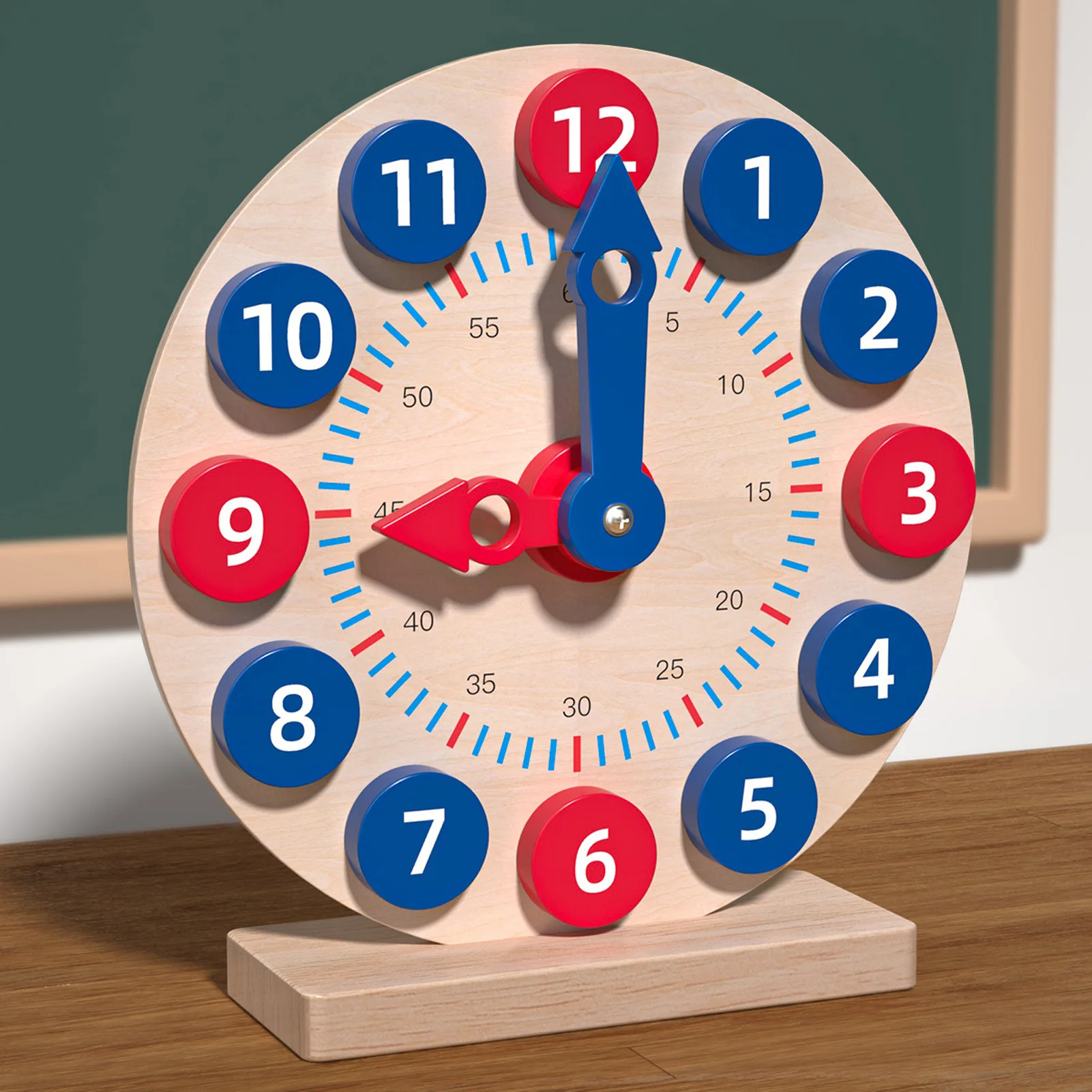 

ZK50 Learning Clock Time Activity Set for Kids 12 Hour Teaching Demonstration Clock Develops Time and Early Math Skills