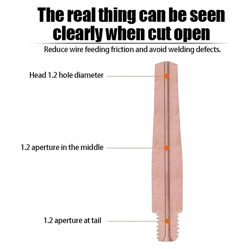 

J1UL1N 10Pcs Non-Stick Coating Welding Tips Welding Torch Accessory For 15AK Coated Welding Nozzles MIG Welding Torch Coating