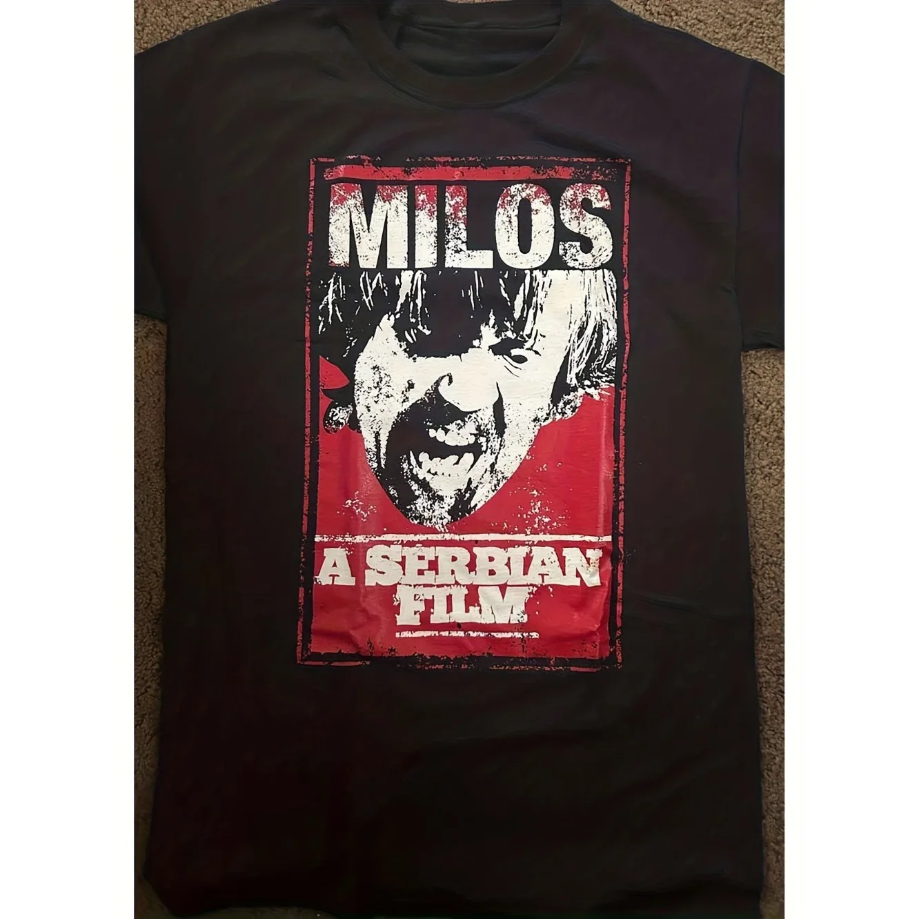 Lack Cotton T-Shirt für Herren, lässig, Streetwear, Milos A Serbian Film, Grafikdruck, Horrorfilm, Fan-Kunst, Unisex, Top, Sommer
