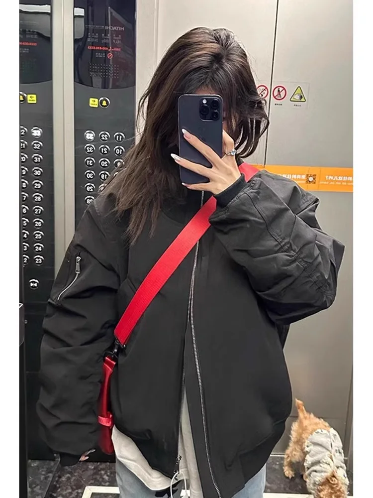 

Мужская бейсбольная куртка в стиле ретро в американском стиле, весна-осень MA, летное пальто, уличная трендовая верхняя одежда, украшенная молнией...