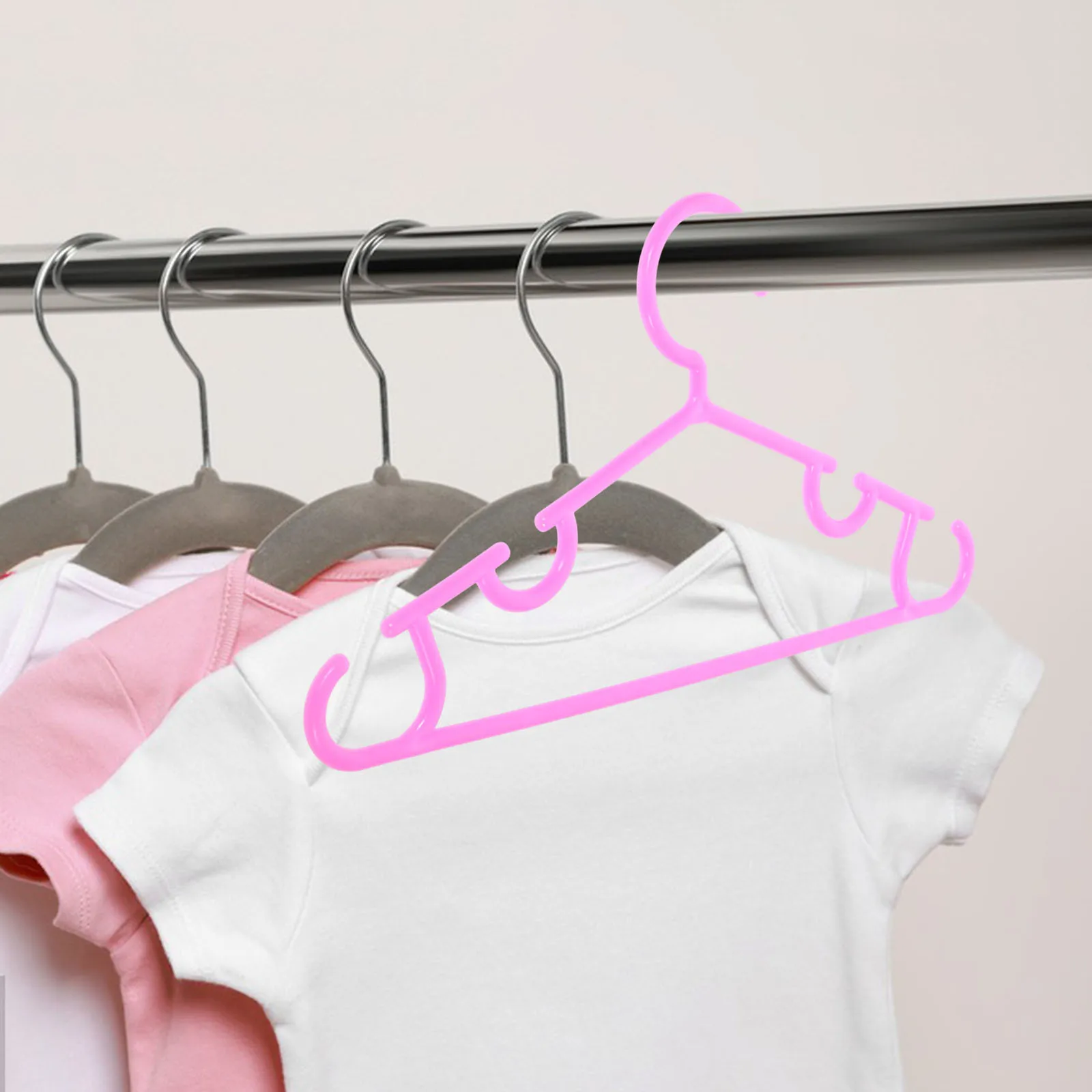 

10Pcs Baby Hangers Nonslip Plastic Kids Clothes Hangers Heavy Duty Closet Organizer for Toddler Clothes Toddler Clothing Rack