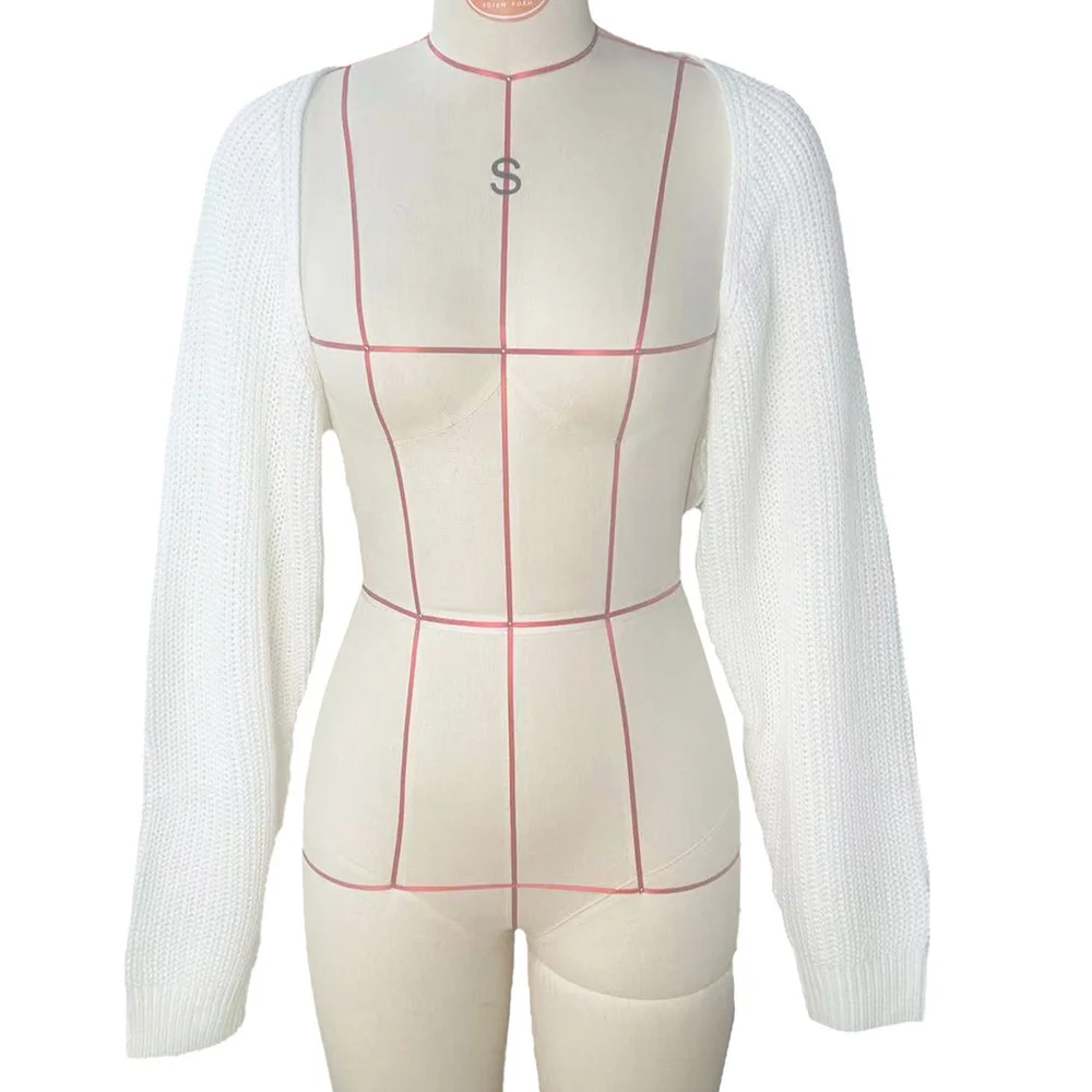 Warm Oversized Chunky Knit Loose Shrug Sport Ctop Tops image 3