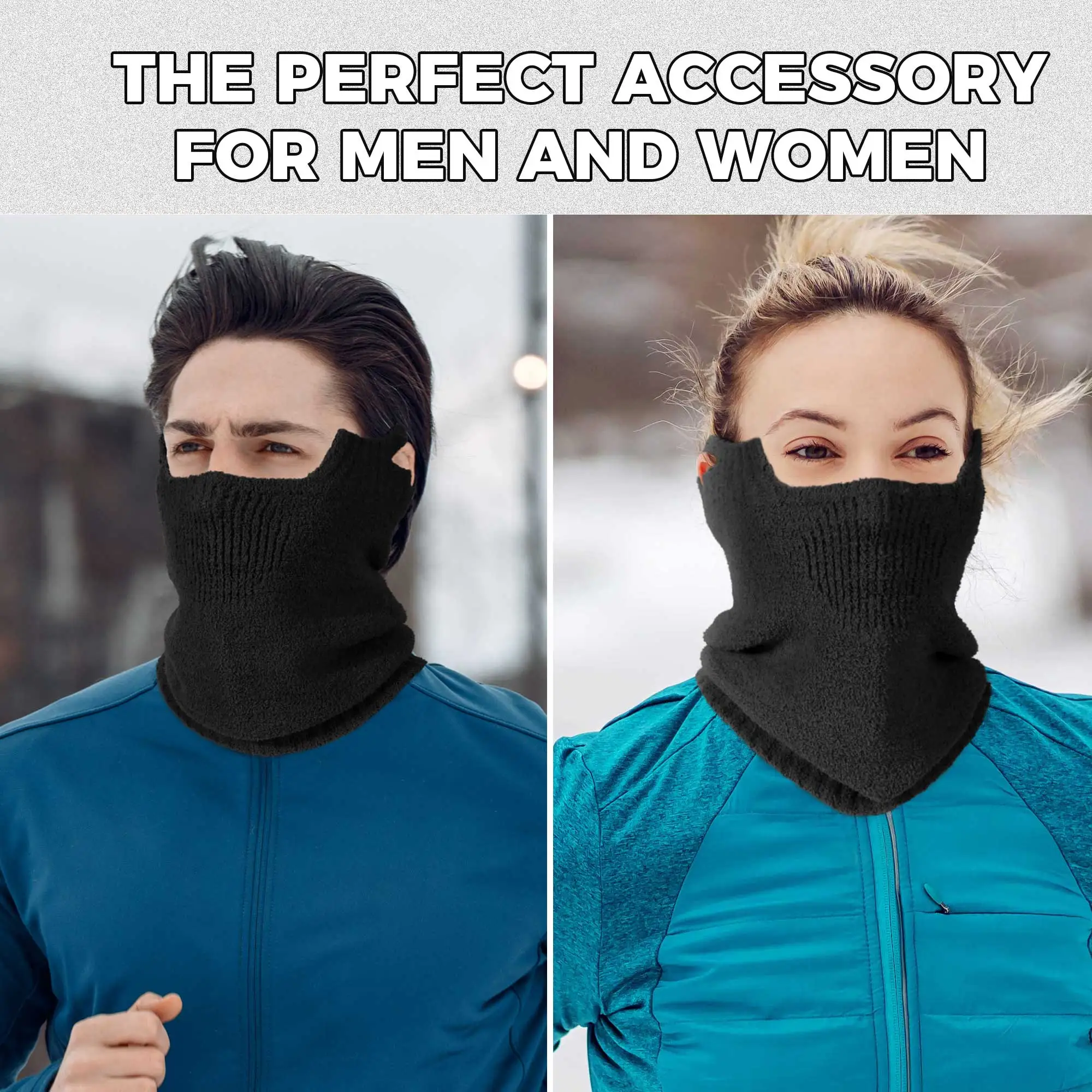 Winter Skiing Bandana Scarf Cold Weather Sports Running Hiking Cycling Face Cover Windproof Washable Mask Neck Warmer Gaiter Men