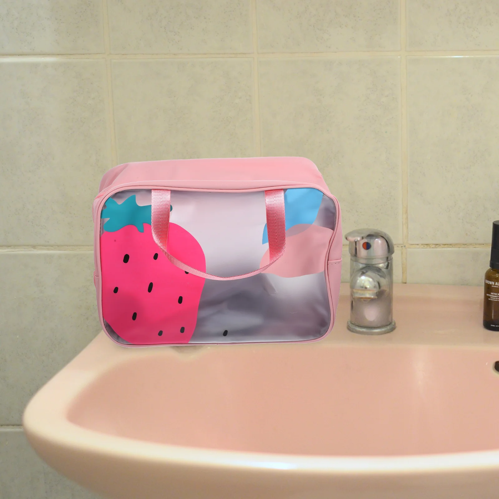 여행용 메이크업 가방 방수 투명 정리함 휴대용 세면도구 보관 파우치 여성 청소년 소녀 휴가 야외용