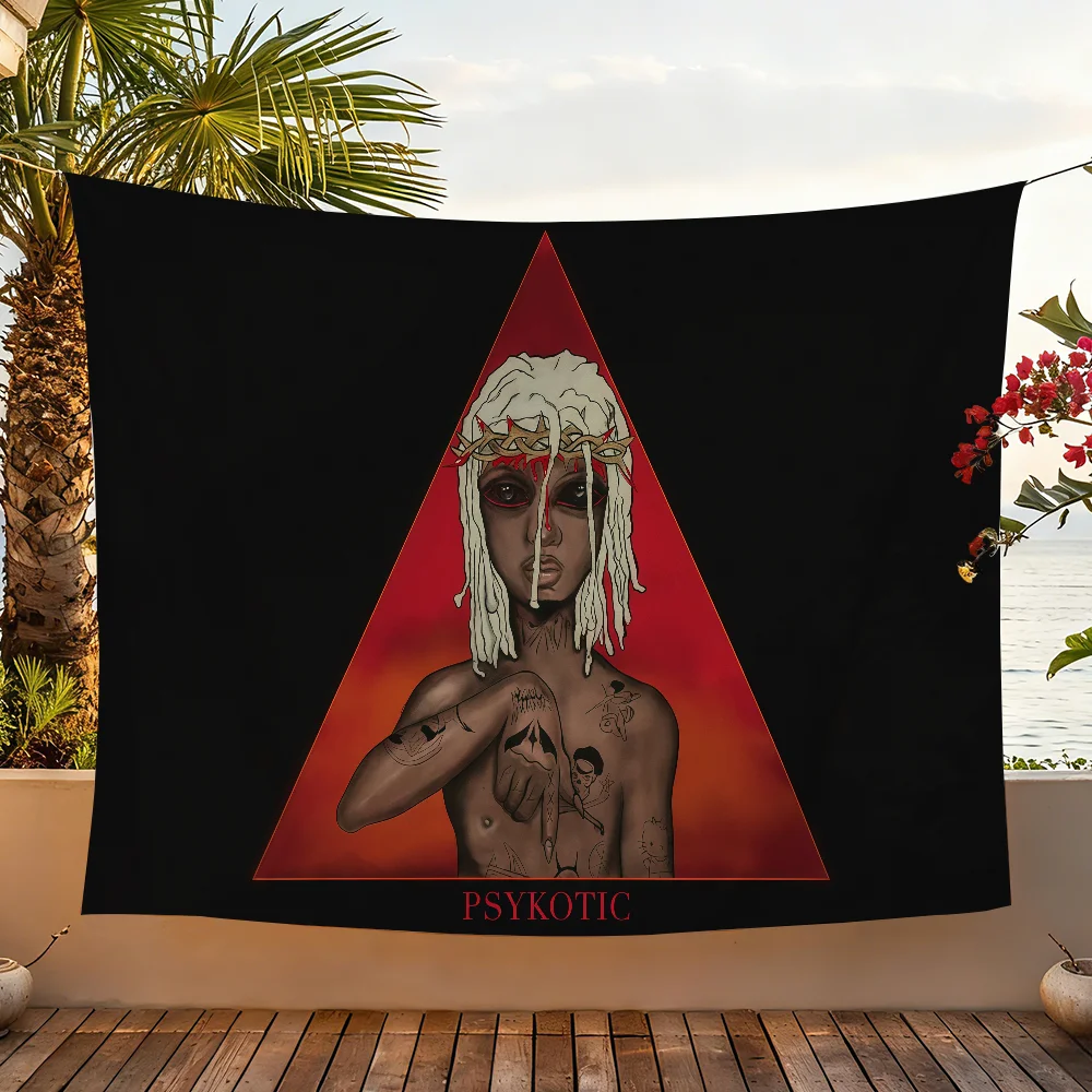 Rapper O-OsamaSon Psykotic flag Room Decoration Wall Tapestry Hanging Aesthetic Bedrooms Advertising Banner