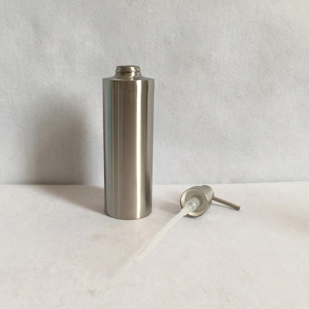 

Soap Dispenser Liquid Dispensers Lotion Bathroom Stainless Steel Pump Cylindrical