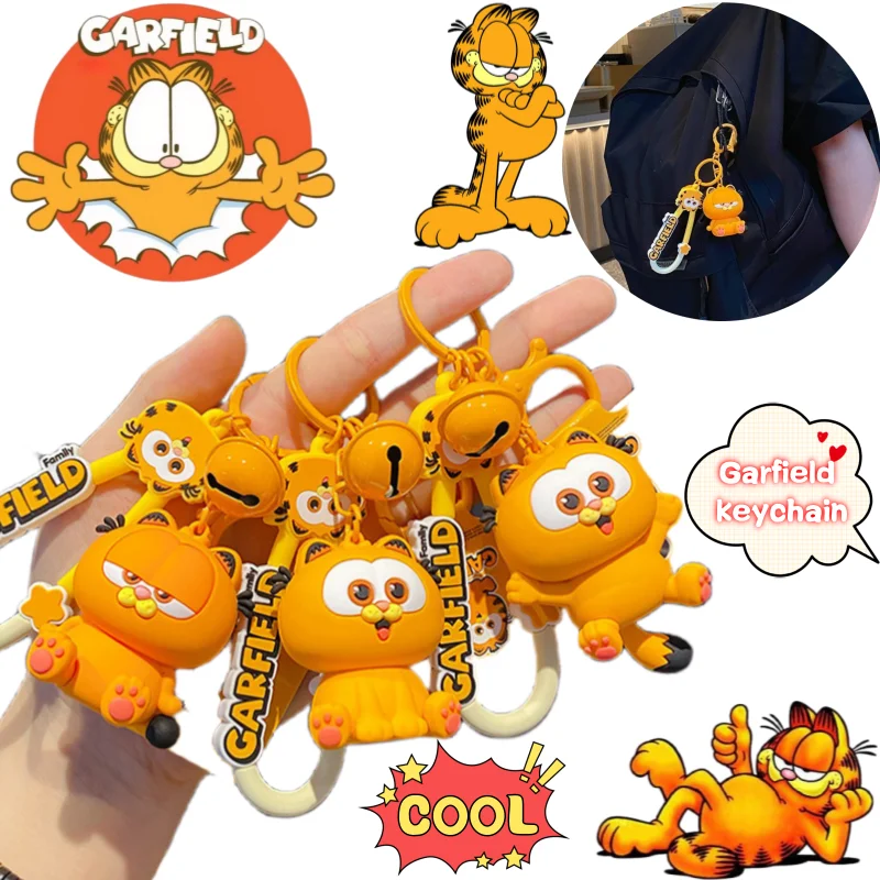 

Новый брелок Гарфилд: высококачественная мультяшная кукла, креативный милый кулон для мужчин и женщин, украшение для автомобиля, школьной сумки, декоративный подарок
