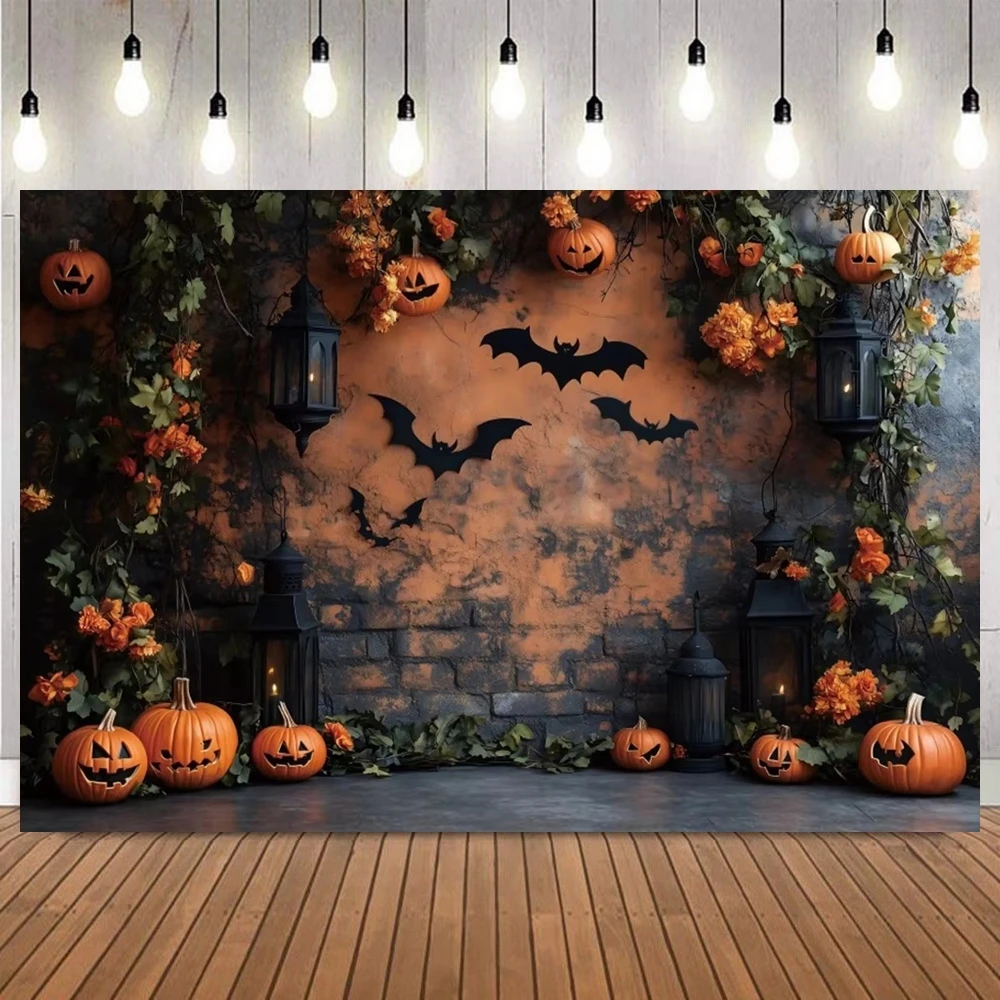 

Великолепный элегантный фон на Хэллоуин, замок ужасов, кленовый лист, тыква, летучая мышь, луна, детский портрет, декор для семейной вечеринки, фотофон