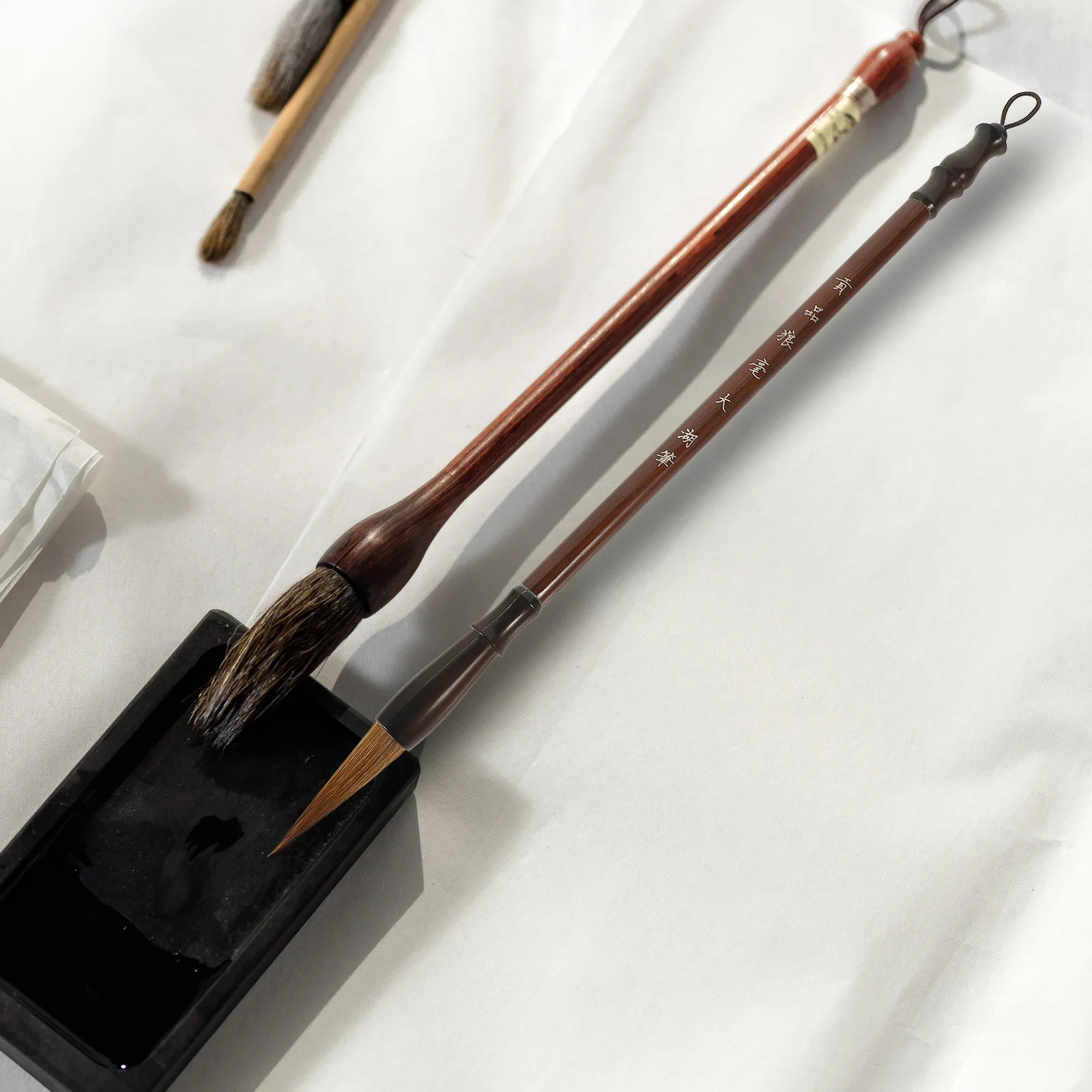 

6Pcs Calligraphy Brush Pens Set Traditional Chinese Ink Brushes High Absorption Non-Shedding Bristles Perfect for Calligraphy