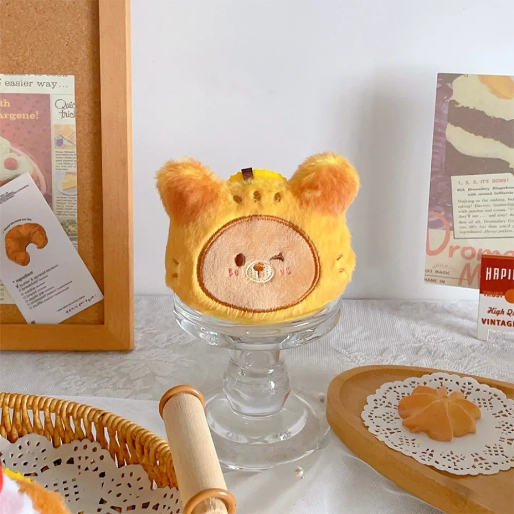 

Cute Cartoon Baking Cakes Keychain Fluffy Soft Desktop Decorations Plush Toy Keychain Car Keyring Charms Kid Gift