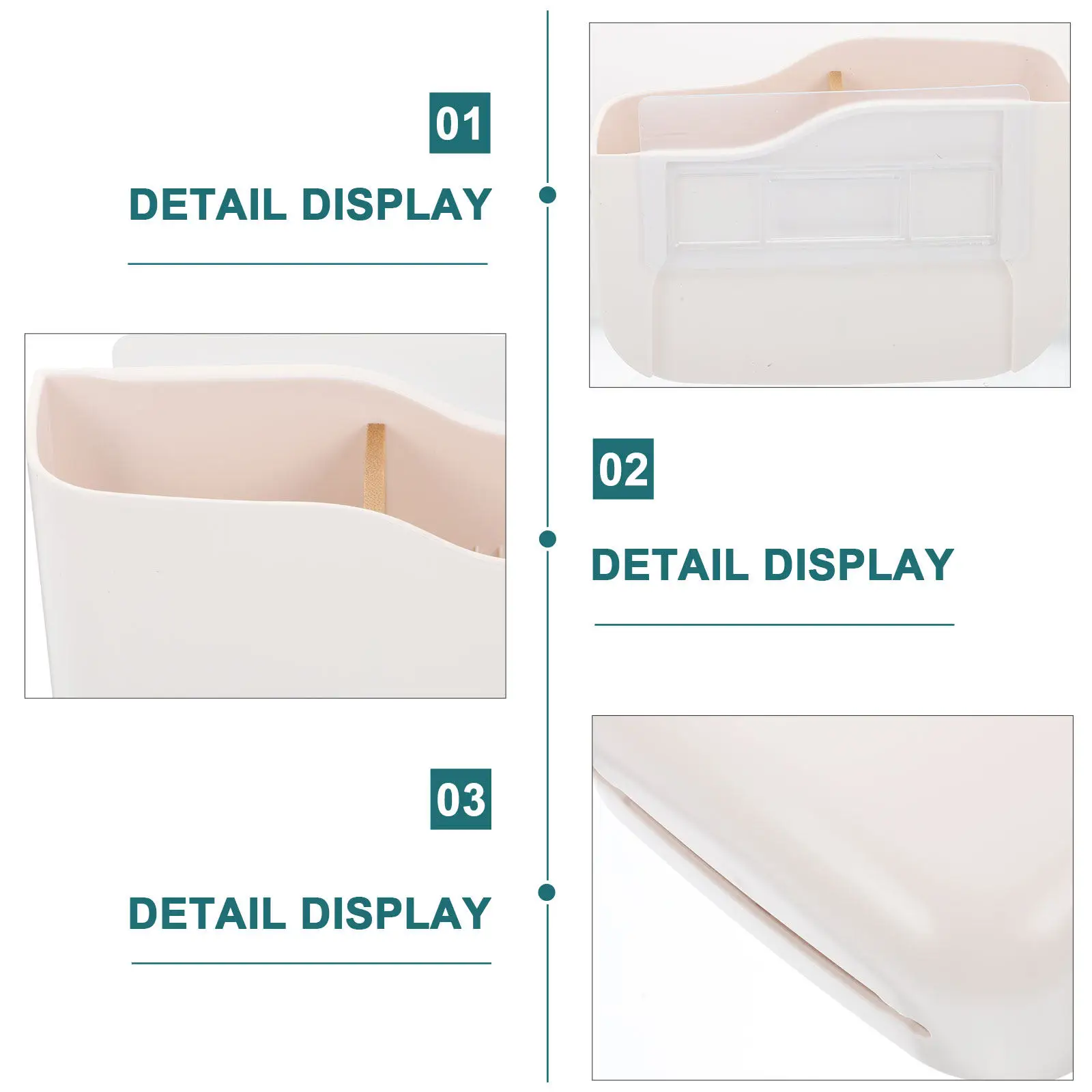 Punch Free Wall Mounted Storage Box for TV Remote Controller Phone Stationery Bathroom Bedroom Living Room Organizer Adhesive No